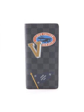 Louis Vuitton Bifold Wallet Portefeuille Brazza LV League Canvas